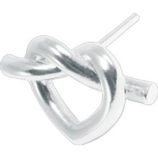 Jane Kønig Big Tied Heart Stud Ørering Single 18 kt. Sølv BTHS-AW25-S - Dame - 925 Sterling Sølv