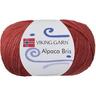 Viking Alpaca Bris 355 Hindbær Indhold: 60% Baby alpaca, 29% nylon, 11% merinould Vægt/længde: 50 g = ca. 150 meter Anbefalede pinde: 6-7 mm Strikkefasthed: 10 x 10 cm = 12 m Vask: Håndvask / Max 30°C / Tørres fladt.