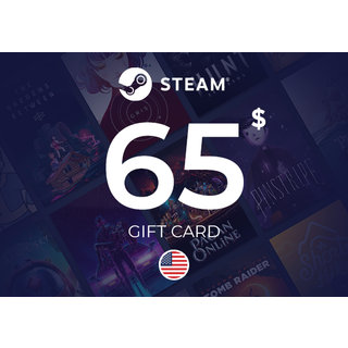Steam Wallet Gift Card 65 USD Key - UNITED STATES