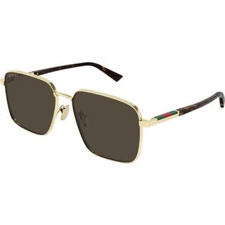 Gucci Mand Gucci GG1965SK 002 Solbriller Metal Guld Brun Firkantet