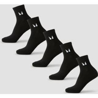 MP Unisex Ankle Socks (5 Pack) - Black - UK 9-11 - Sort