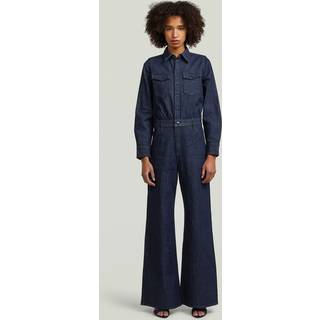 Western Wide Leg Jumpsuit - Dark blue - Women