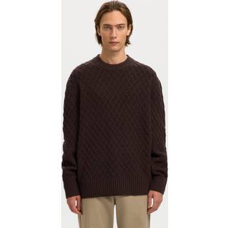 Med Tekstur Sweater Med Rund Hals