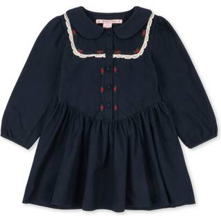 Konges Sløjd Emmy Kjole Dark Navy  Dark Navy 5-6 Y  Marineblå  5-6 år  kvinde