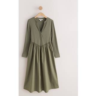 Next Midi-kjole med vævet jersey-mønster og talje - EU 34 (UK 6)