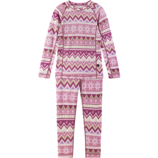 Reima Taitoa Base Layer-sæt I Uld Grey Pink  Grey Pink-90 cm  Lyserød  90 cm  Unisex