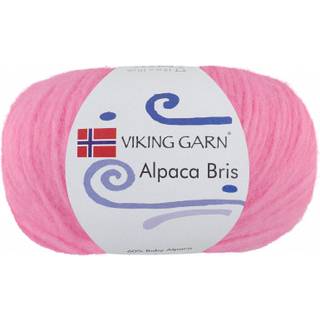 Viking Alpaca Bris 361 Pink Indhold: 60% Baby alpaca, 29% nylon, 11% merinould Vægt/længde: 50 g = ca. 150 meter Anbefalede pinde: 6-7 mm Strikkefasthed: 10 x 10 cm = 12 m Vask: Håndvask / Max 30°C / Tørres fladt.