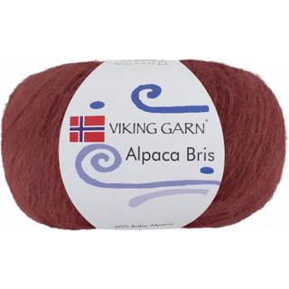 Viking Alpaca Bris 354 Burgunder Indhold: 60% Baby alpaca, 29% nylon, 11% merinould Vægt/længde: 50 g = ca. 150 meter Anbefalede pinde: 6-7 mm Strikkefasthed: 10 x 10 cm = 12 m Vask: Håndvask / Max 30°C / Tørres fladt.