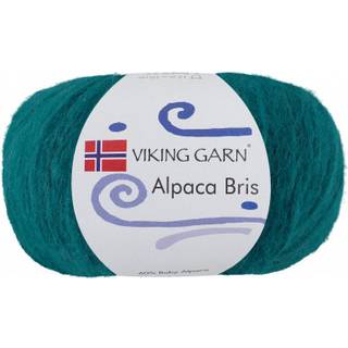 Viking Alpaca Bris 329 Turkis Indhold: 60% Baby alpaca, 29% nylon, 11% merinould Vægt/længde: 50 g = ca. 150 meter Anbefalede pinde: 6-7 mm Strikkefasthed: 10 x 10 cm = 12 m Vask: Håndvask / Max 30°C / Tørres fladt.