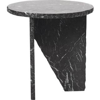 Muubs Verde Sidebord Ø40 Cm - Sidebord & Aflastningsbord Marmor Sort - 8490002016