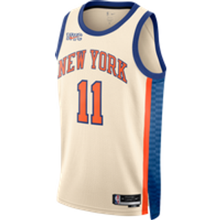Jalen Brunson New York Knicks City Edition Nike NBA Swingman-spillertrøje til mænd - brun - XXL