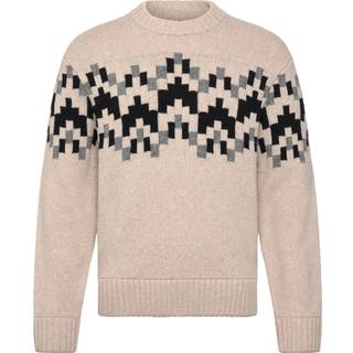 J.Lindeberg Faris Wool Knitted Fairisle Sweater Moonbeam
