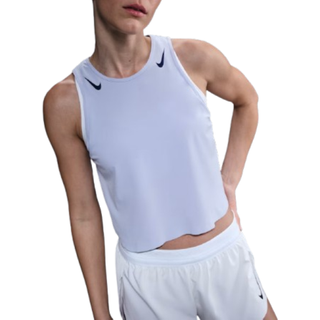Kort Nike AeroSwift Dri-FIT ADV-løbetanktop til kvinder - grå - grå - XXS (EU 30)