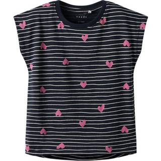 NAME IT T-shirt Vigga Dark Sapphire Hearts