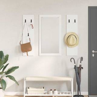 Vægmonteret Jakkeholder Hvid 96 x 1.5 x 90 cm Konstrueret træ