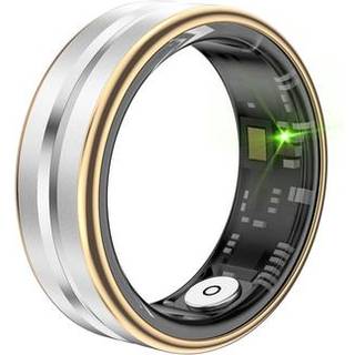 SR03 Ultra-tynd multifunktionel smart ring - størrelse: 8/18.2mm - guldkant / sølv
