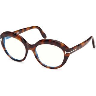 TOM FORD Kvinde FT6095-B 053 Optiske stel Acetat Havana Rund Normal