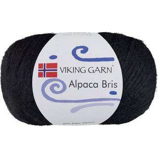 Viking Alpaca Bris 303 Sort Indhold: 60% baby alpaca, 29% nylon, 11% merinould Vægt/længde: 50 g = ca 150 meter Anbefalede pinde: 6.00-7.00 mm Strikkefasthed: 10 cm = 12 m Vask: Håndvask / Max 30°C / Tørres fladt.