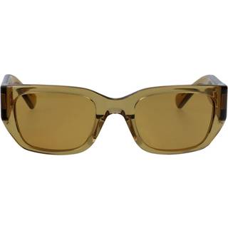 Bottega Veneta Unisex BV1400S 004 Solbriller Acetat Gul Brun Firkantet