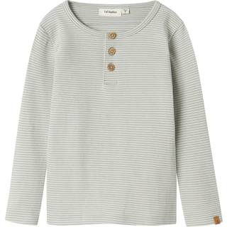Lil' Atelier Mini Top Murmur Med Striber Og Knapper - Str. 7-8y 122/128cm