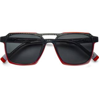 Etnia Barcelona Fermin Polarized BKRD 56 Solbriller Mænd Rød - Shiny Faded Pattern Black Red - 56mm