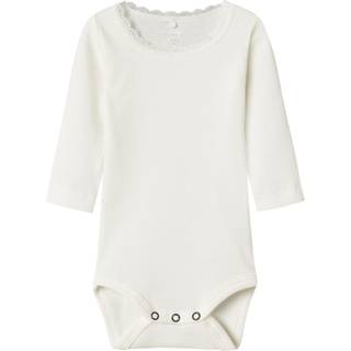 Name It Baby Body Cloud Dancer Med Blondekant - Str. 0m 50cm