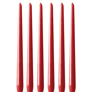 Hilke Collection Mansion Lys 6 Stk Christmas Red - Lys Paraffin Rød - 1911-9955