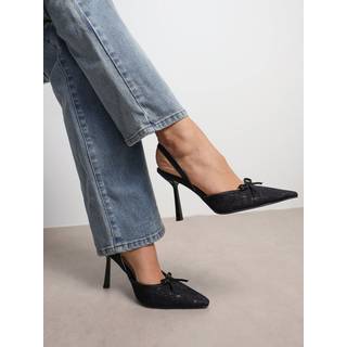 Simmi London Simmi London Black Bebee Bow Heeled Shoes - 6 EU 39