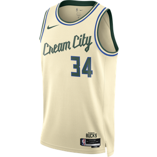 Giannis Antetokounmpo Milwaukee Bucks City Edition Nike NBA Swingman-trøje til mænd - brun