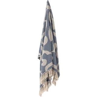 Bloomingville Salobre plaid bomuld 160x130 cm Blå