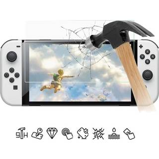 Nintendo Switch OLED Skærmbeskyttelse Hærdet Glas - 9H - Case Friendly - Klar