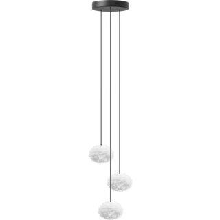 Eos Nano Cluster 3 pendel med roset mini, hvid og sort • UMAGE