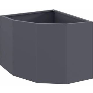 Hjørne Plantekasse Antracit 45 x 45 x 35 cm Stål