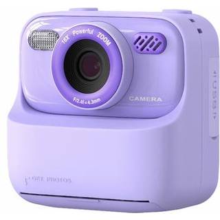 P79 Instant Print-kamera til børn - Dobbelt objektiv, 1080P, 32GB - Lilla