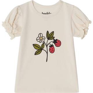 Buddy & Hope Elsa GOTS T-shirt Wild Strawberry 74/80 cm  Hvid  74/80 cm  Unisex