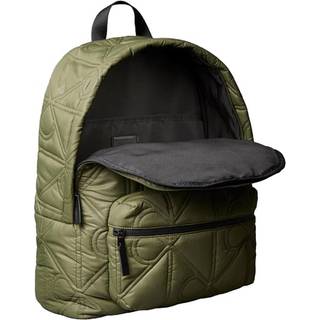 Puffer Monogram Logo Backpack - Green - One Size