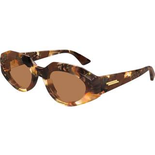 Bottega Veneta Kvinde Bottega Veneta BV1392S 002 Solbriller Acetat Brun Brun Rund