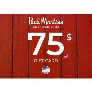 Paul Martin's American Grill Gift Card 75 USD Key - UNITED STATES