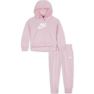 Nike Sportsweear Club Fleece-sæt med bukser og hættetrøje til babyer (12-24 mdr.) - Pink - 18M