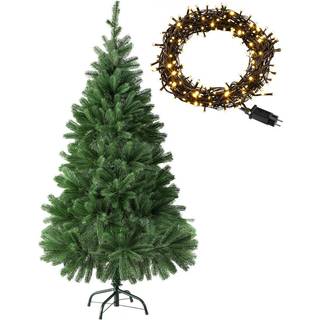 Kunstigt juletræ - 140 cm,med lyskæder
