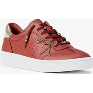 MK Scotty Embellished Leather Trainers - Red - Michael Kors - EU 40