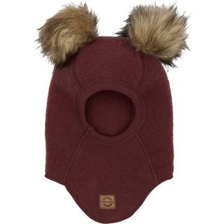 Mikk-Line Elefanthue Merinould med Pomponer, Rum Raisin, 62-68