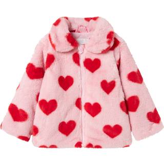 NAME IT Jakke Fake Fur Mindy Hjerte Nosegay