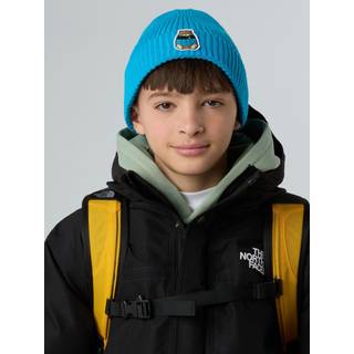 The North Face Kids' TNF Logo Box Cuffed Beanie Meridian Blue/nuptse Be, OneSize