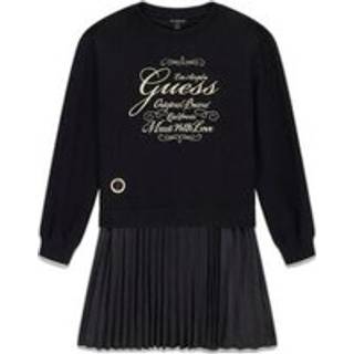 Guess Girls Punto Milano Pleated Dress in Black - Black / 14 Yrs