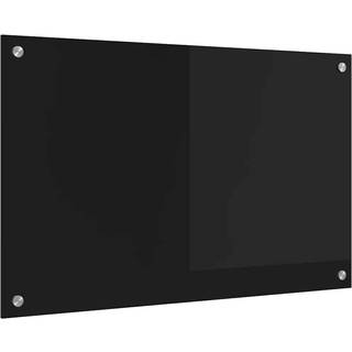 Køkken bagvæg Sort 80 x 50 cm hærdet glas