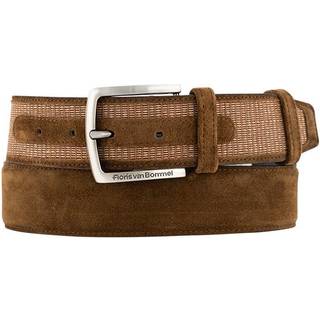 Floris van Bommel Herren Gürtel braun Veloursleder