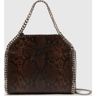 Stella McCartney - Falabella Snake Mini Tote Bag, Woman, Espresso