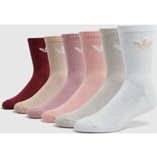 adidas Originals 6-Pakke Trefoil Cushion Crew Sokker, Rød - 43 - 45