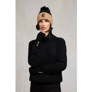 Holland Cooper Sloane Fingerless Gloves in Black - One Size